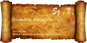Szakály Katalin névjegykártya